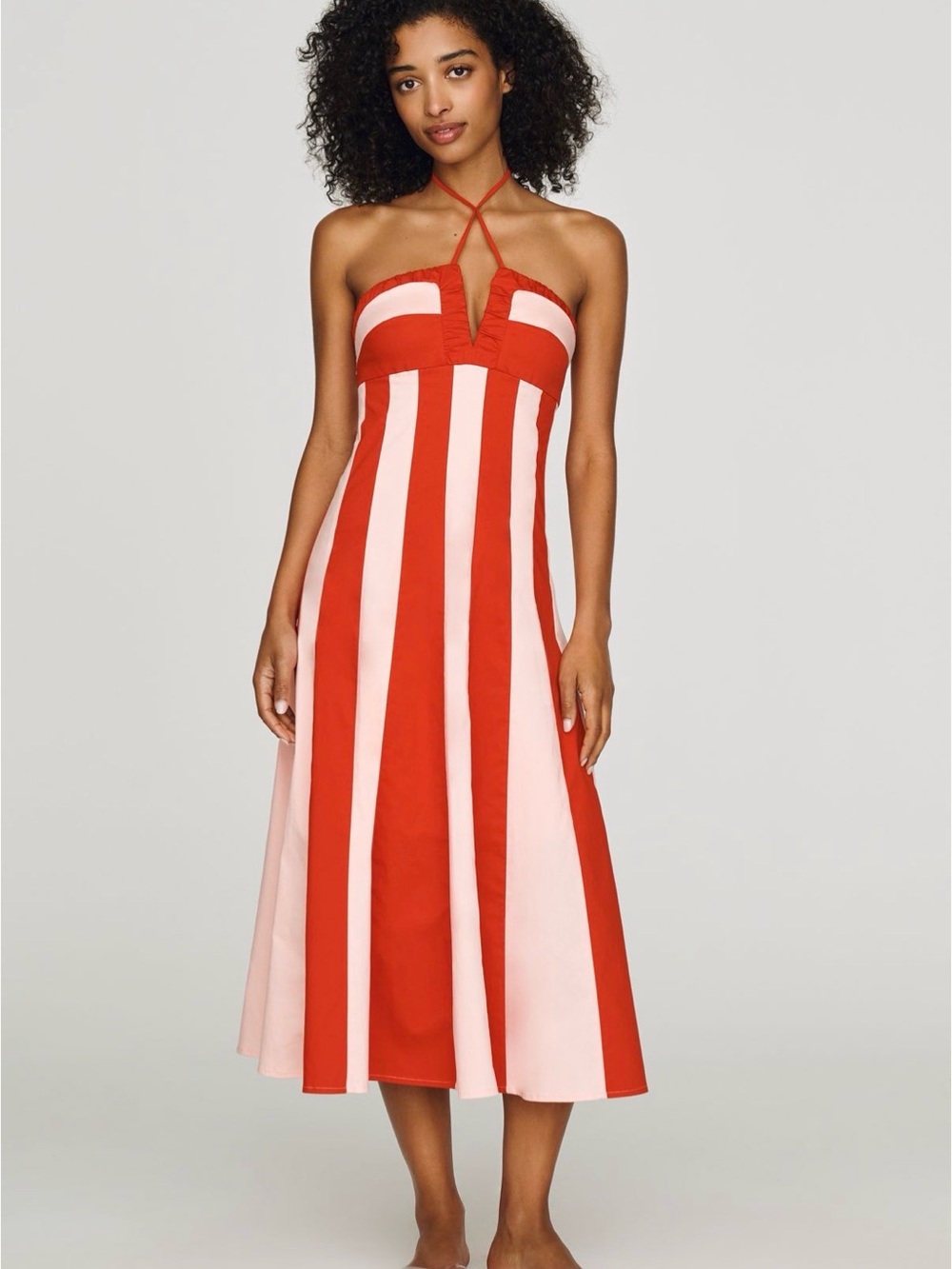 Anthropologie Maeve Halter Colorblock Midi Dress - Picture 2 of 2
